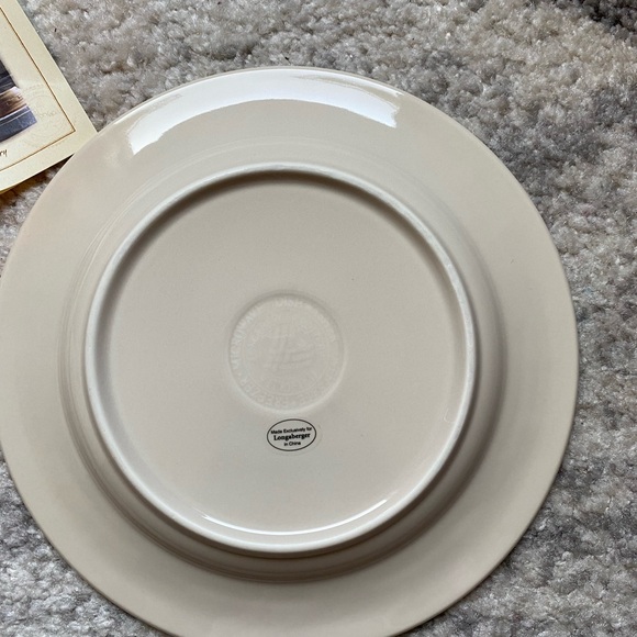 Longaberger Woven Traditions Celebrate Plate New in box Retired Pottery - Picture 4 of 5